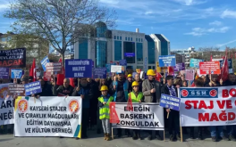 İstanbul’da staj ve çıraklık mağdurlarından miting